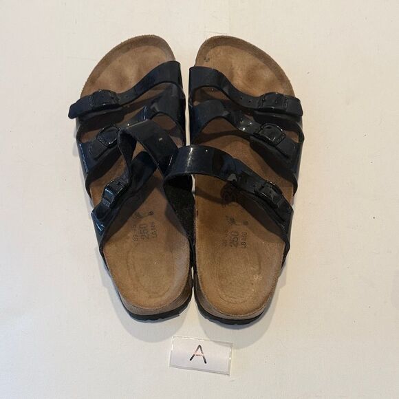 Birkenstock Black Glossy Sandals